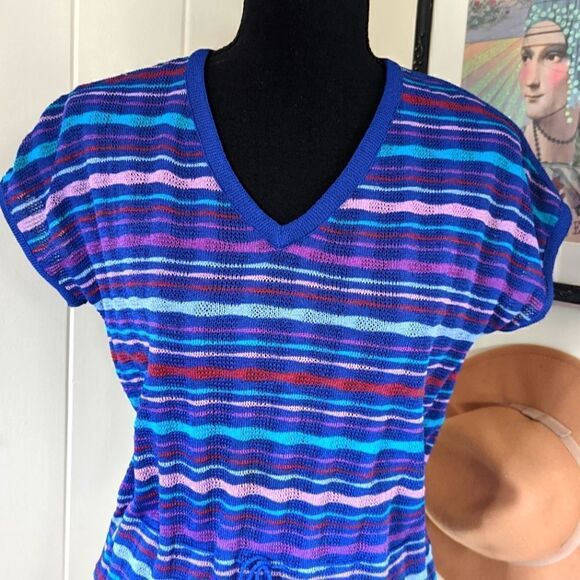 VTG Neiman Marcus Castleberry Knit Sweater 8 Preppy Countryside Retro Glam - Picture 4 of 10